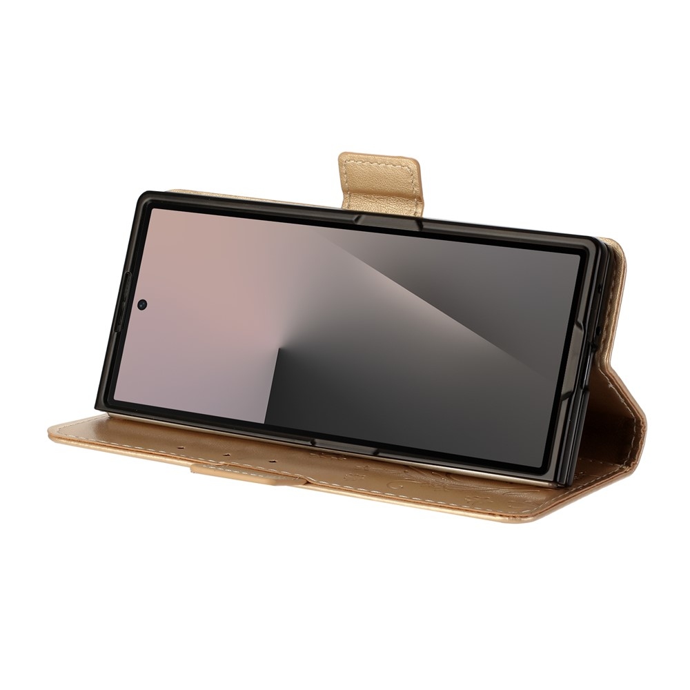 Flowers knížkové pouzdro na Samsung Galaxy Z Fold8 Ultra 5G - zlaté