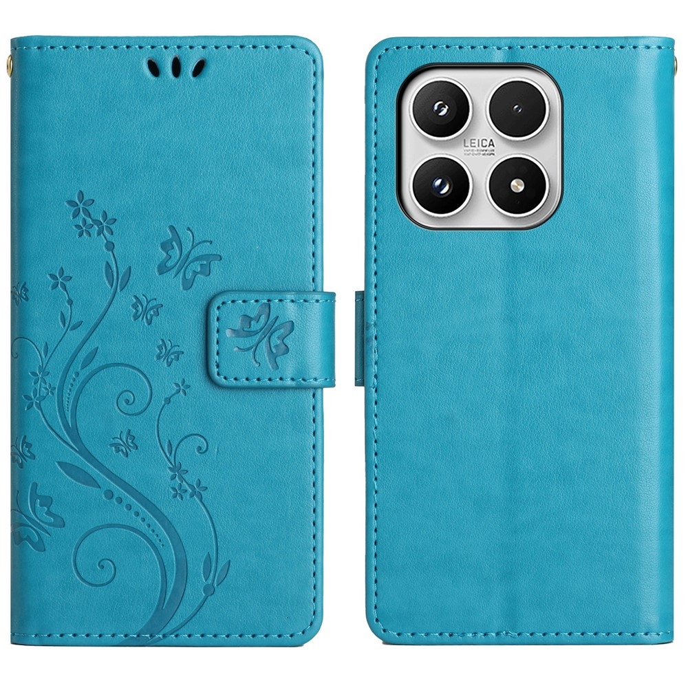 Flowers knížkové pouzdro na Xiaomi 17 - modré