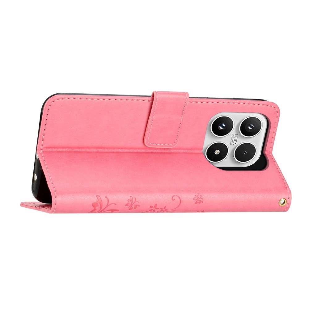 Flowers knížkové pouzdro na Xiaomi 17 - růžové