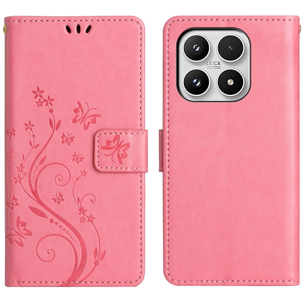 Flowers knížkové pouzdro na Xiaomi 17 - růžové