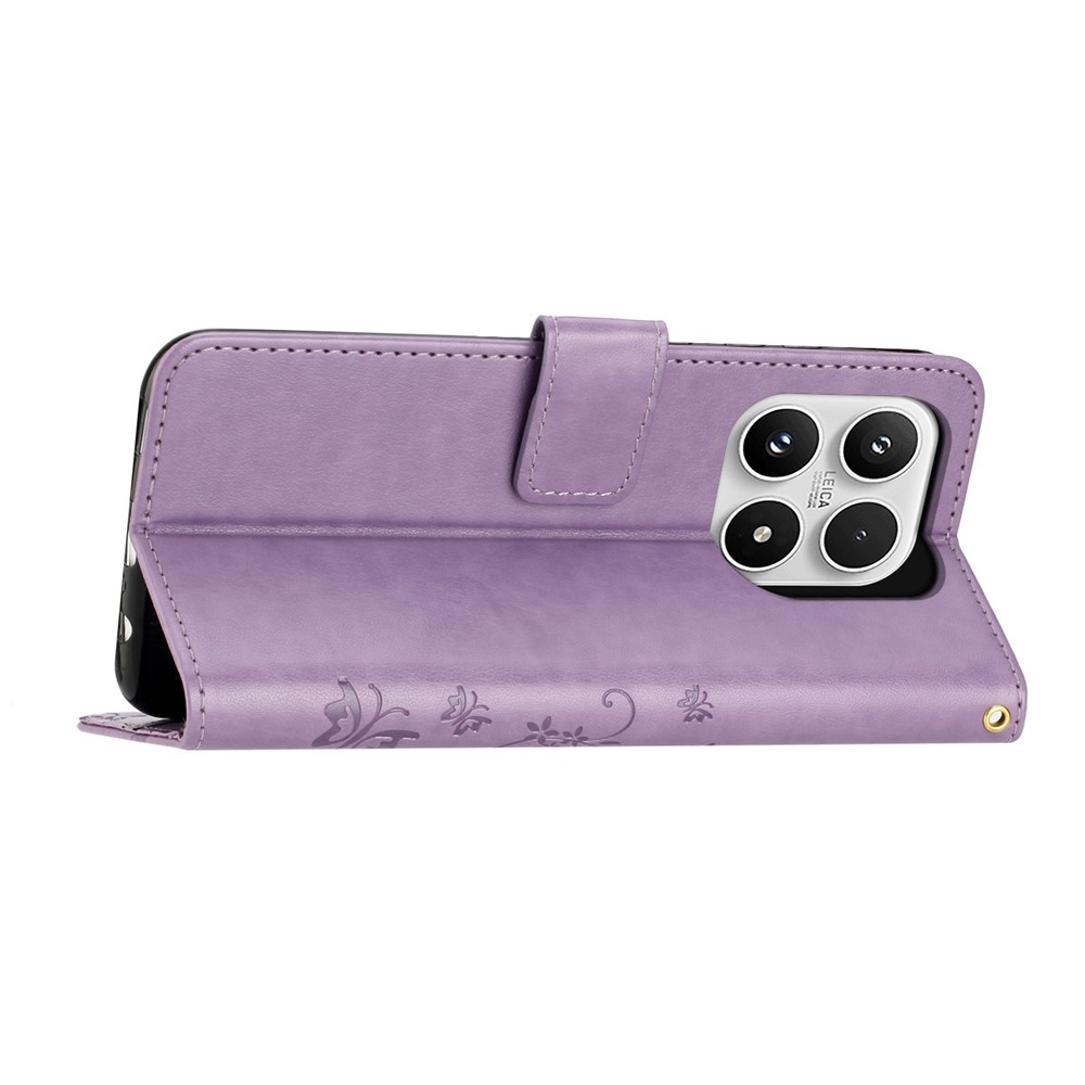 Flowers knížkové pouzdro na Xiaomi 17 - světlefialové