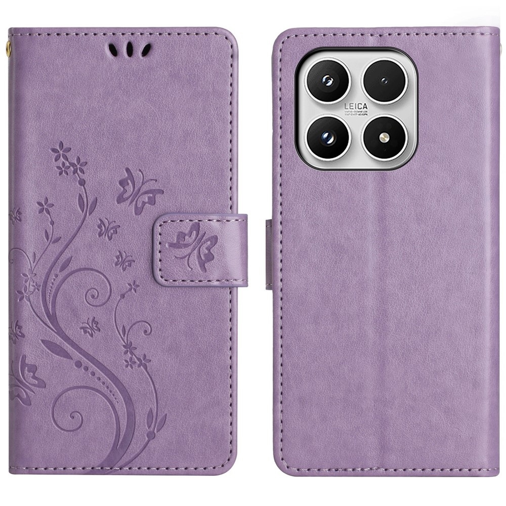 Flowers knížkové pouzdro na Xiaomi 17 - světlefialové