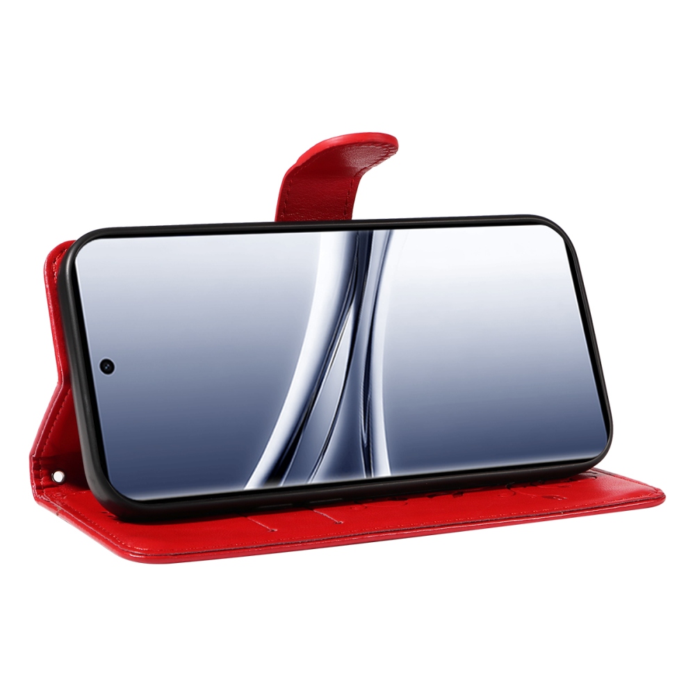 Flowers knížkové pouzdro na Xiaomi Poco M8 5G/Redmi Note 15 5G/Note 15 4G - červené