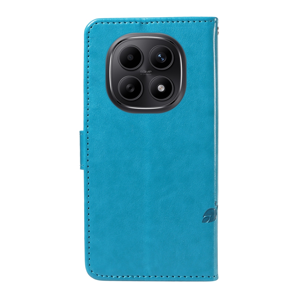 Flowers knížkové pouzdro na Xiaomi Poco M8 5G/Redmi Note 15 5G/Note 15 4G - modré