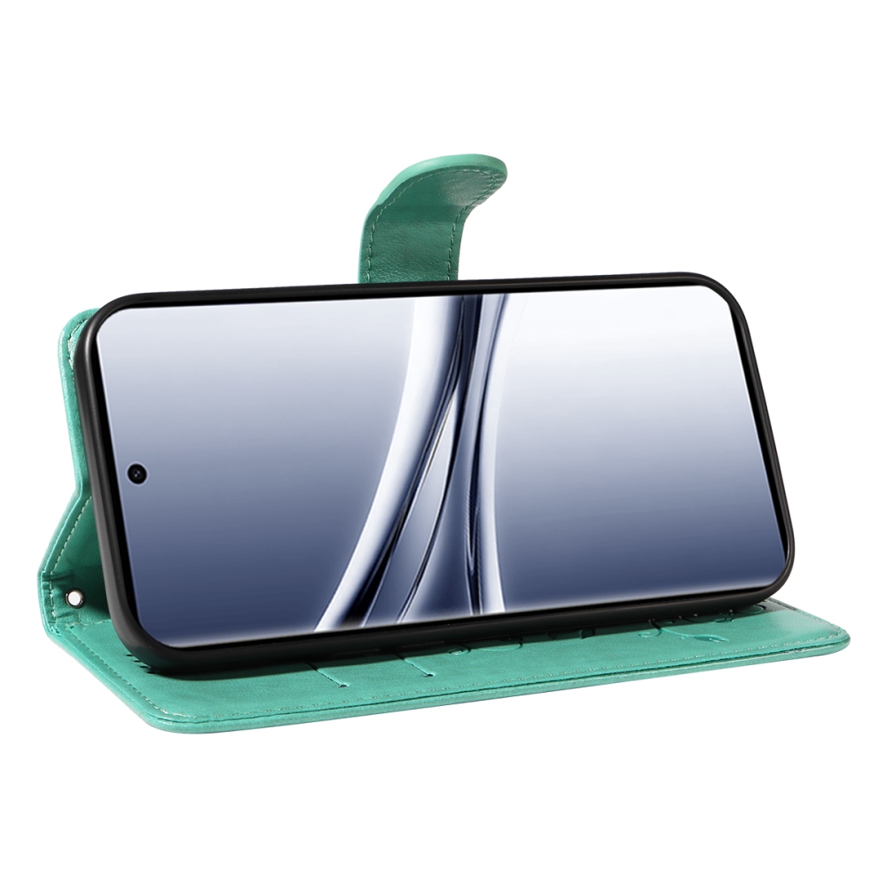 Flowers knížkové pouzdro na Xiaomi Poco M8 5G/Redmi Note 15 5G/Note 15 4G - modrozelené