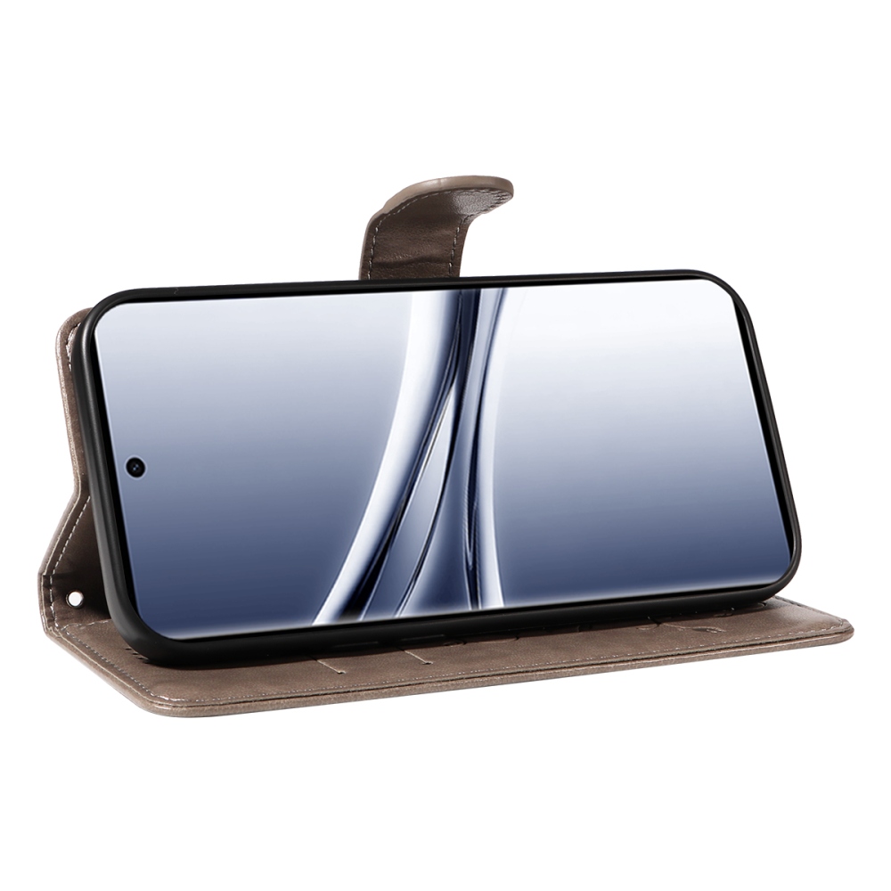 Flowers knížkové pouzdro na Xiaomi Poco M8 5G/Redmi Note 15 5G/Note 15 4G - šedé