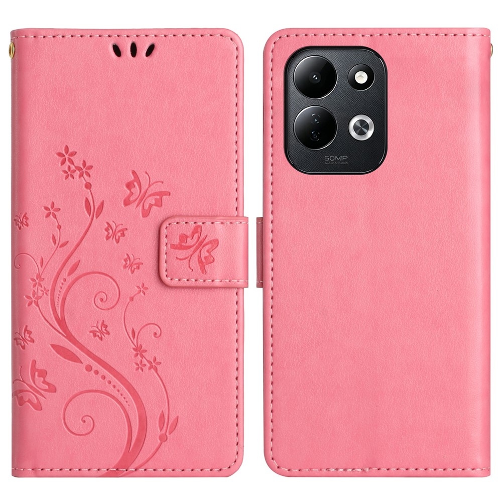 Flowers knížkové pouzdro na Xiaomi Redmi 17 4G/5G - růžové