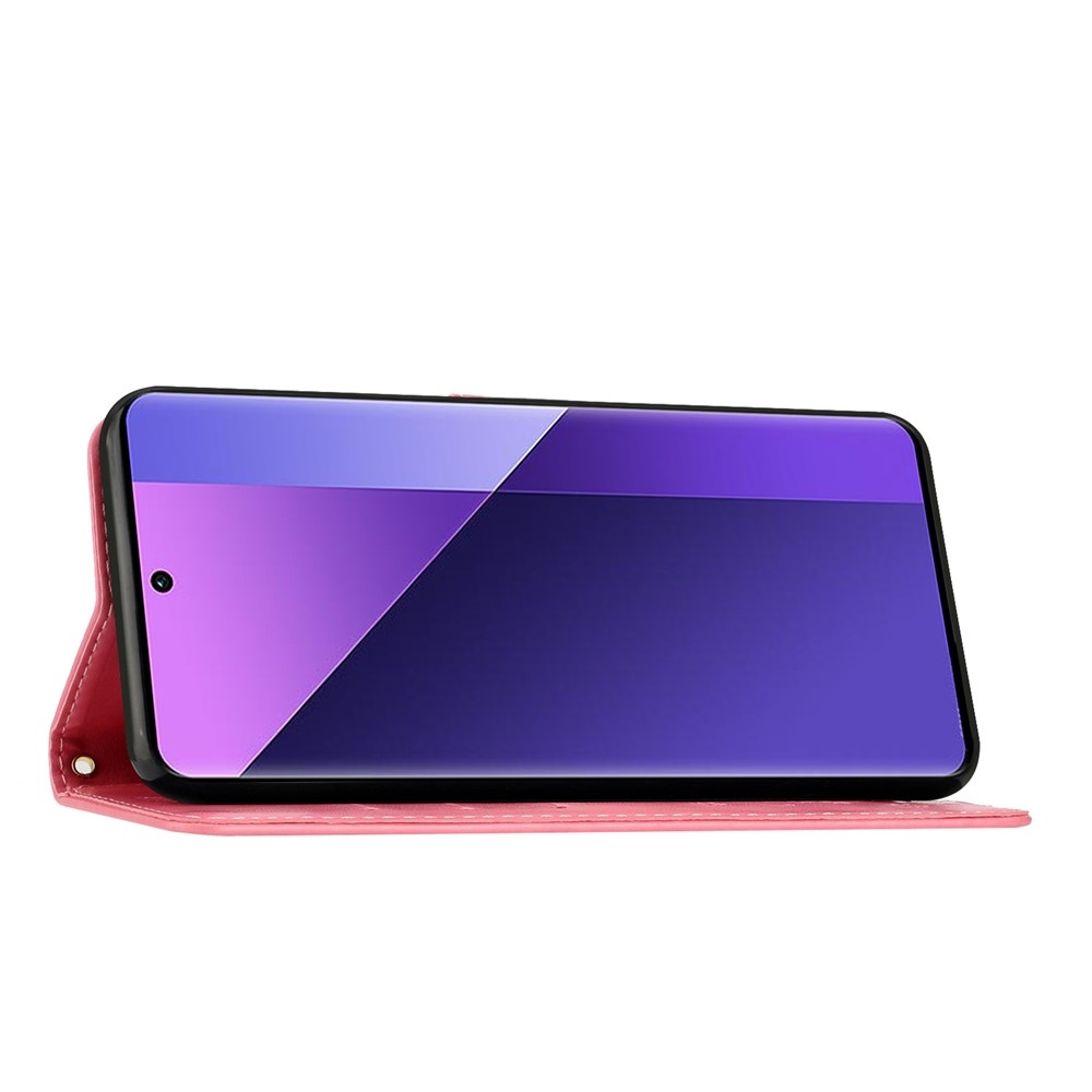 Flowers knížkové pouzdro na Xiaomi Redmi 17 4G/5G - růžové