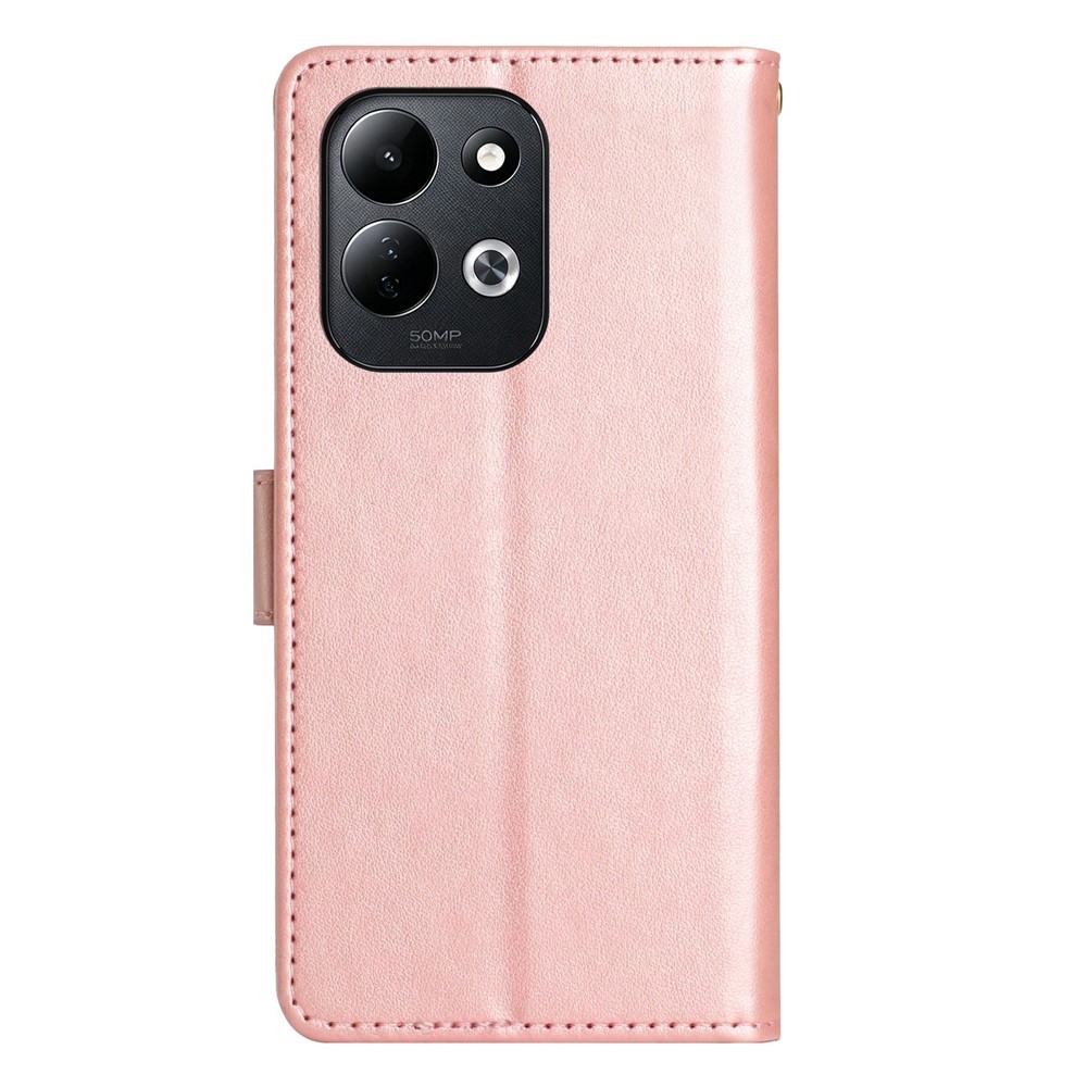 Flowers knížkové pouzdro na Xiaomi Redmi 17 4G/5G - růžovozlaté