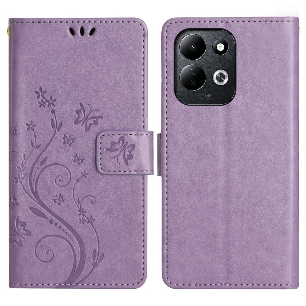 Flowers knížkové pouzdro na Xiaomi Redmi 17 4G/5G - světlefialové