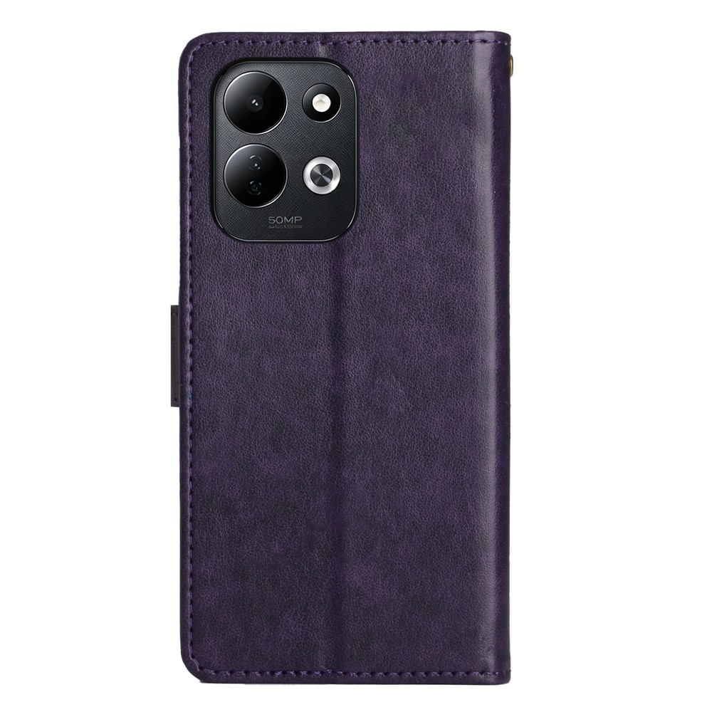 Flowers knížkové pouzdro na Xiaomi Redmi 17 4G/5G - tmavěfialové