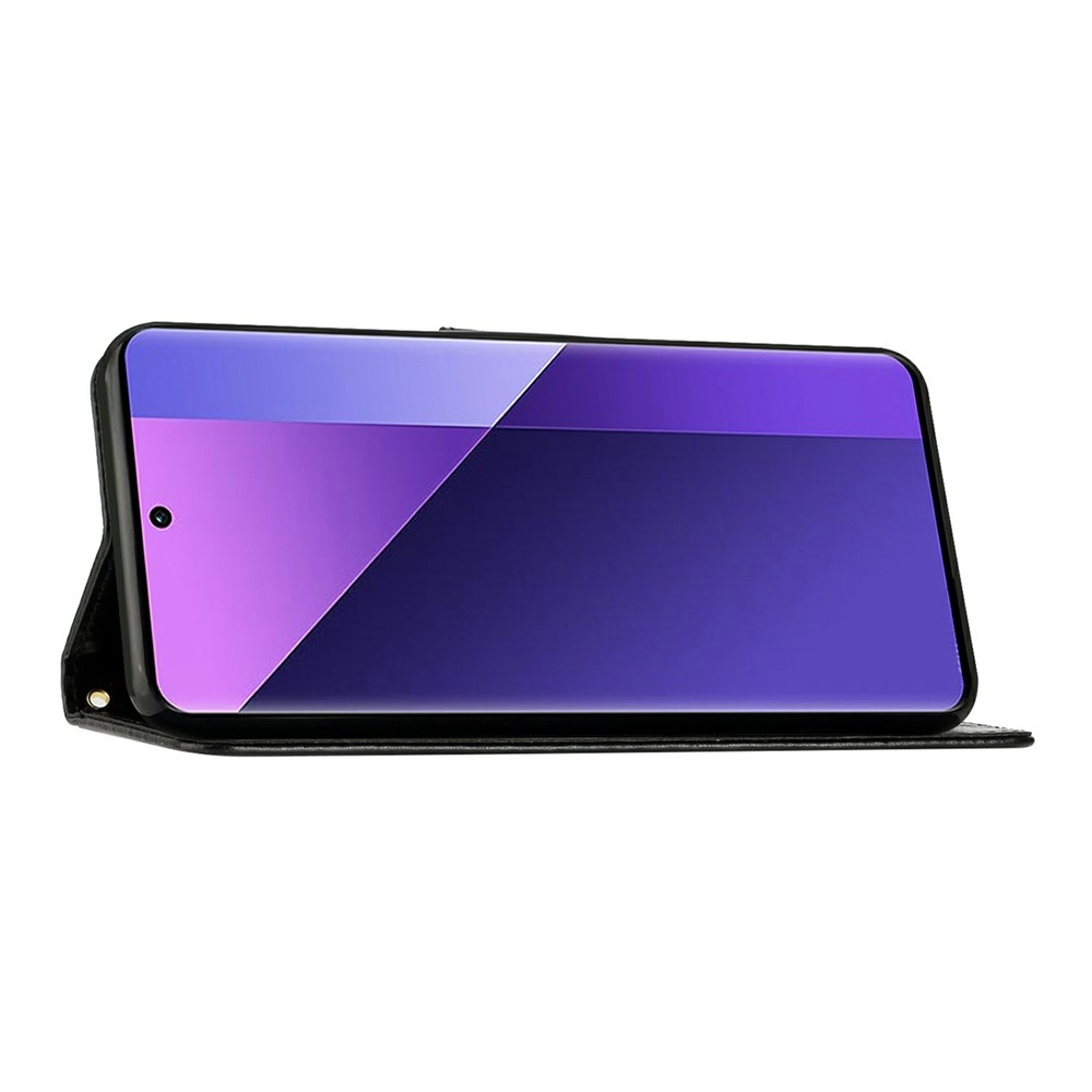 Flowers knížkové pouzdro na Xiaomi Redmi Note 15 Pro 4G - černé