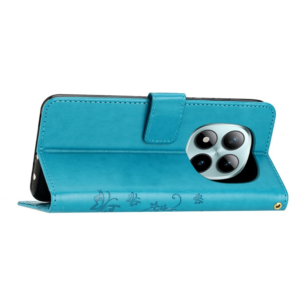 Flowers knížkové pouzdro na Xiaomi Redmi Note 15 Pro 4G - modré