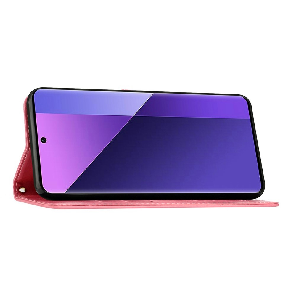 Flowers knížkové pouzdro na Xiaomi Redmi Note 15 Pro 4G - růžové