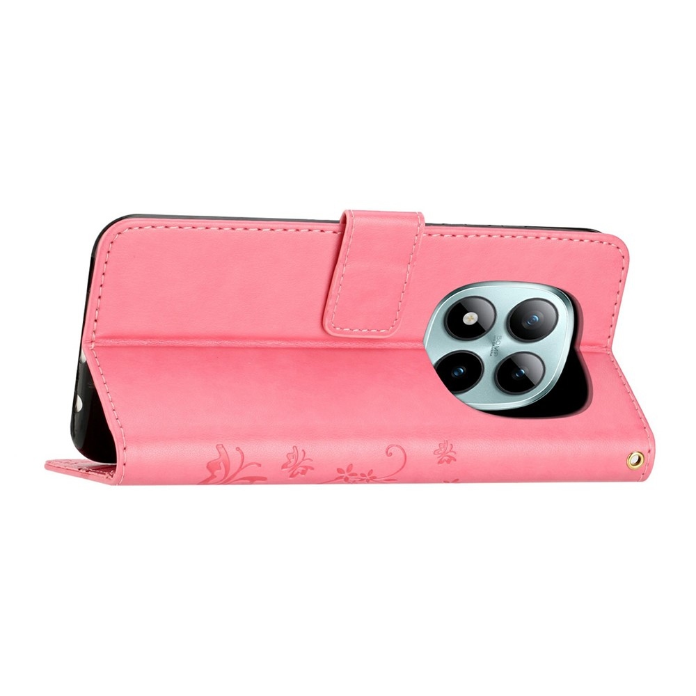 Flowers knížkové pouzdro na Xiaomi Redmi Note 15 Pro 4G - růžové