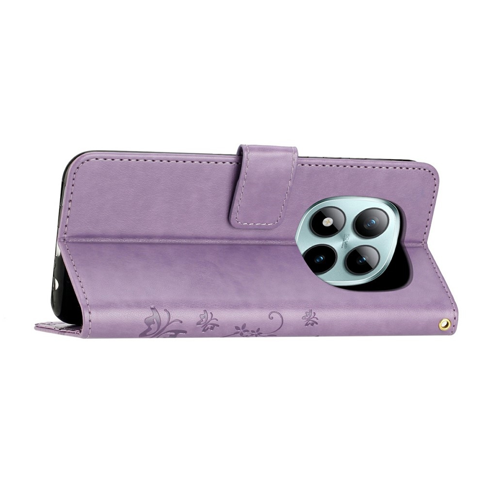 Flowers knížkové pouzdro na Xiaomi Redmi Note 15 Pro 4G - světlefialové