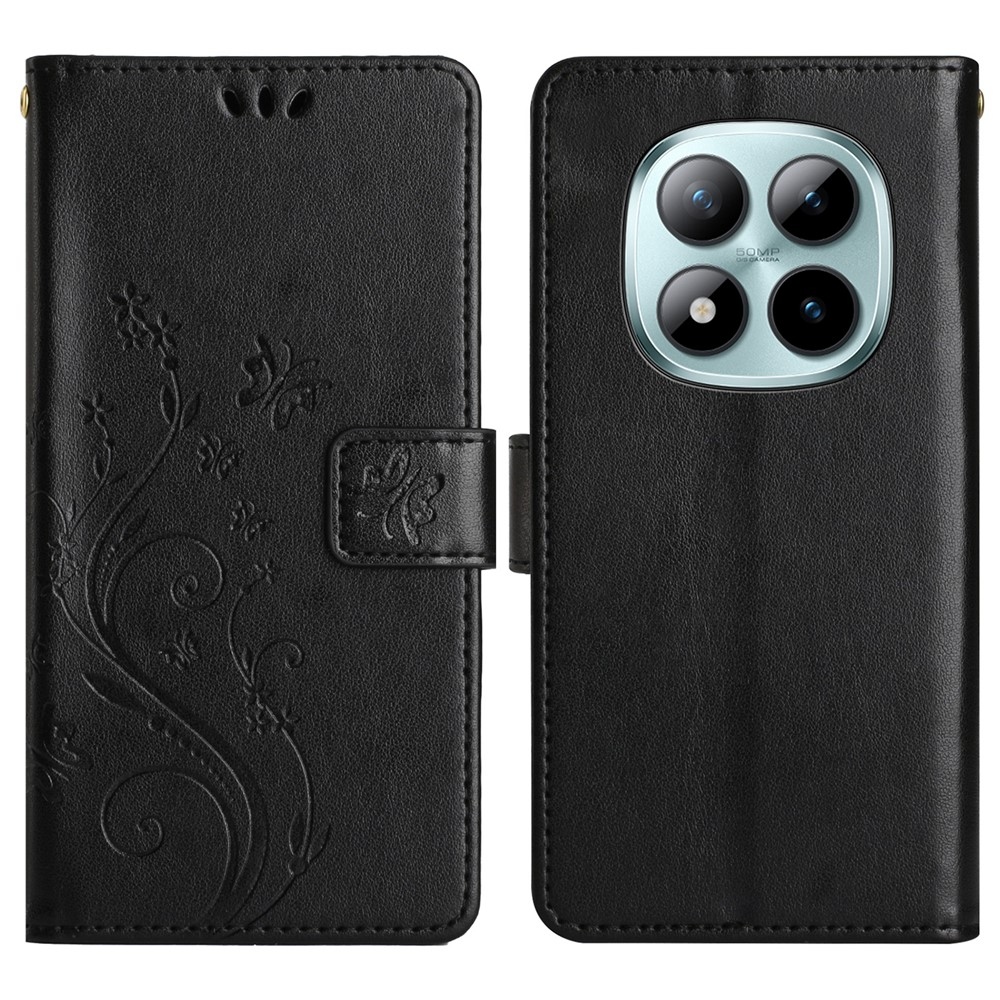 Flowers knížkové pouzdro na Xiaomi Redmi Note 15 Pro+ 5G - černé