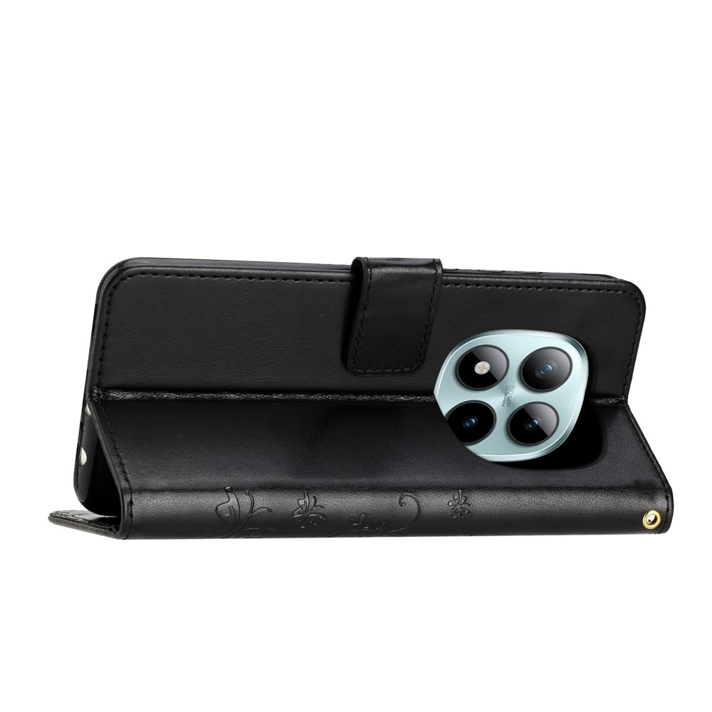 Flowers knížkové pouzdro na Xiaomi Redmi Note 15 Pro+ 5G - černé