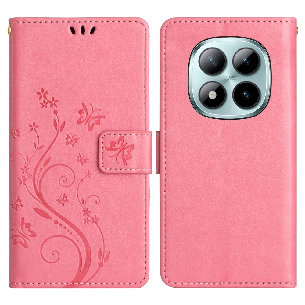 Flowers knížkové pouzdro na Xiaomi Redmi Note 15 Pro+ 5G - růžové