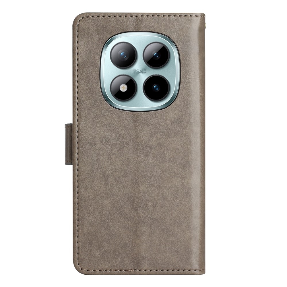 Flowers knížkové pouzdro na Xiaomi Redmi Note 15 Pro+ 5G - šedé