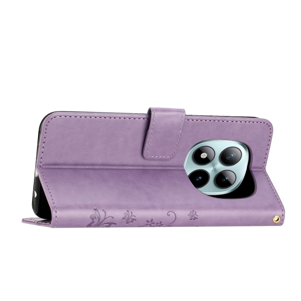 Flowers knížkové pouzdro na Xiaomi Redmi Note 15 Pro+ 5G - světlefialové