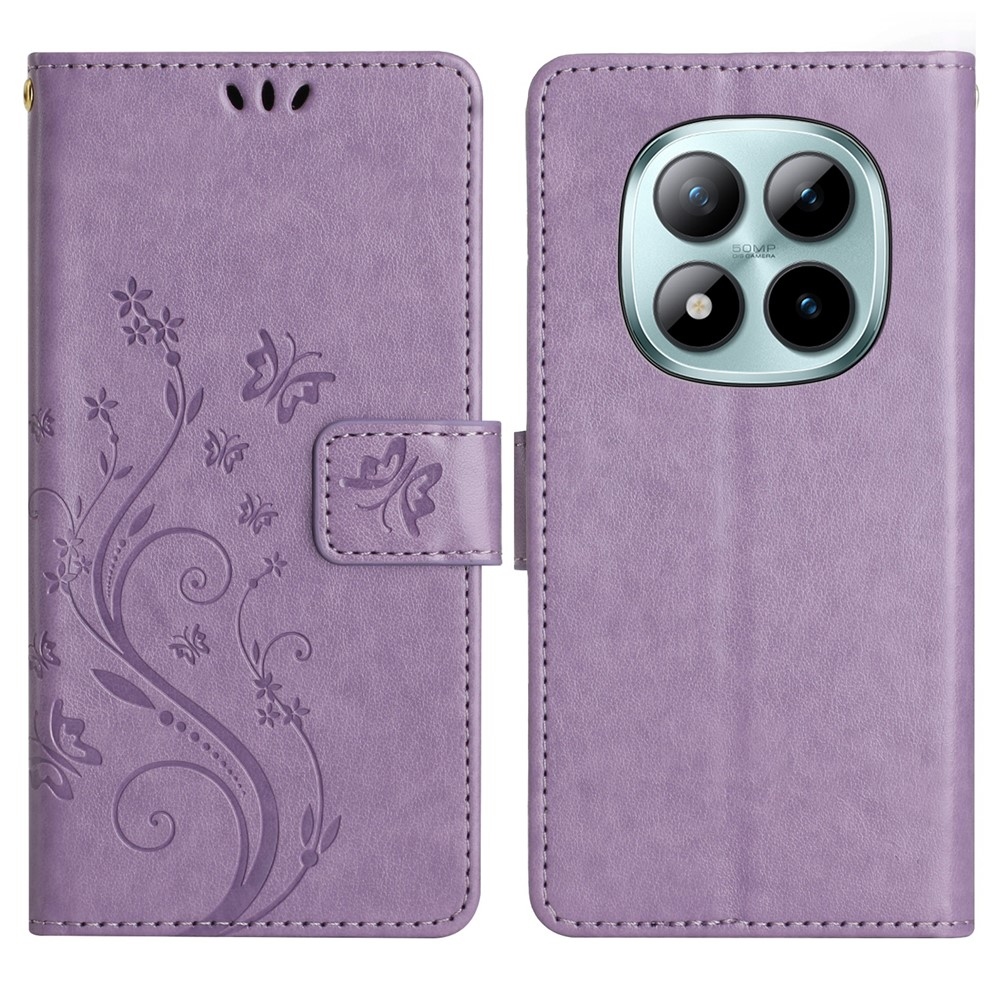 Flowers knížkové pouzdro na Xiaomi Redmi Note 15 Pro+ 5G - světlefialové