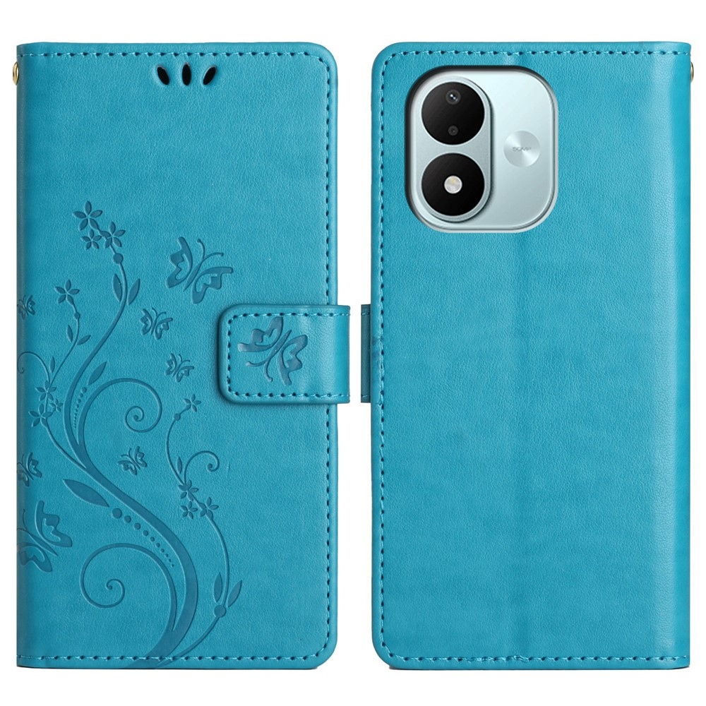 Flowers knížkové pouzdro na Xiaomi Redmi Note 17 4G/5G - modré
