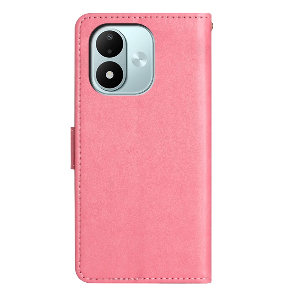 Flowers knížkové pouzdro na Xiaomi Redmi Note 17 4G/5G - růžové