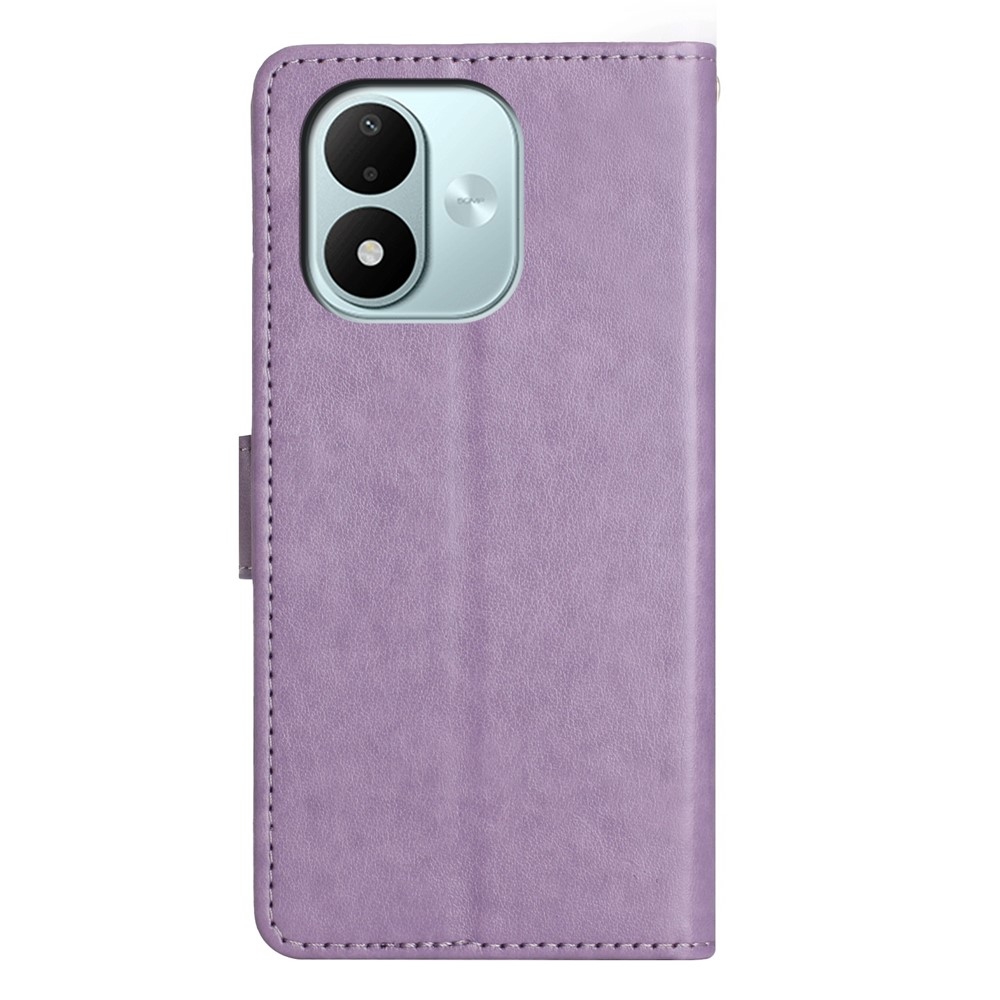 Flowers knížkové pouzdro na Xiaomi Redmi Note 17 4G/5G - světlefialové