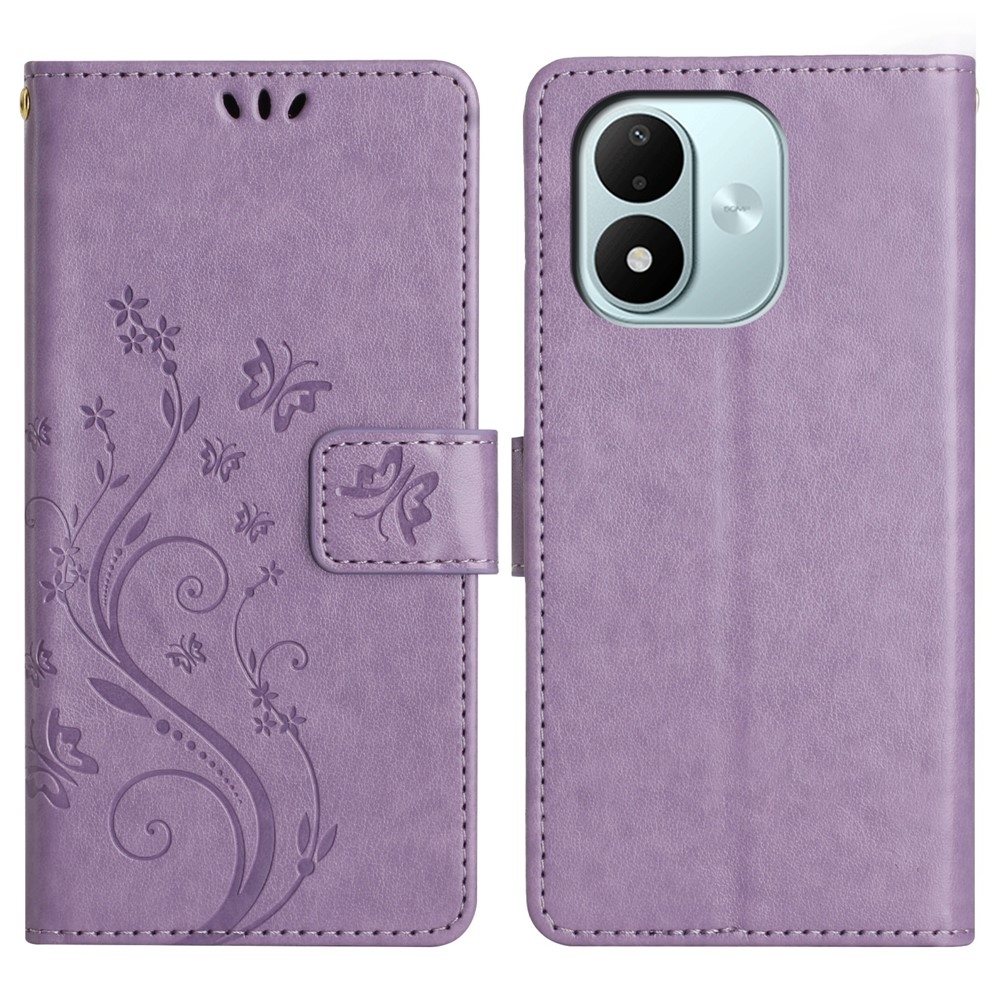 Flowers knížkové pouzdro na Xiaomi Redmi Note 17 4G/5G - světlefialové