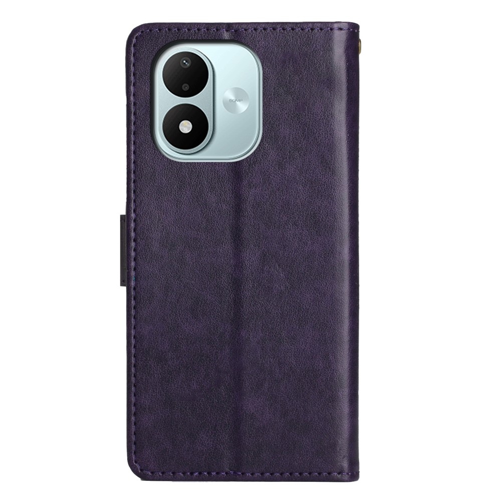 Flowers knížkové pouzdro na Xiaomi Redmi Note 17 4G/5G - tmavěfialové