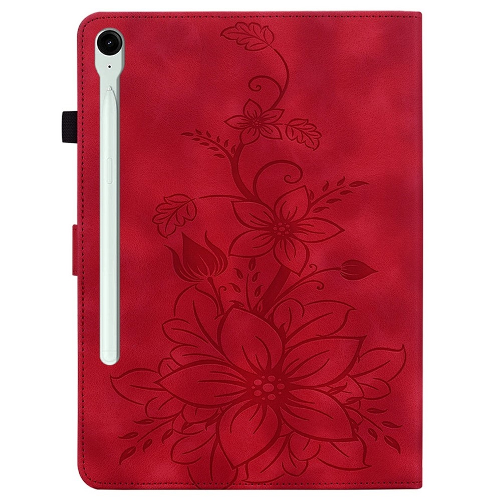 Flowers zavírací pouzdro na Samsung Galaxy Tab S11 - červené