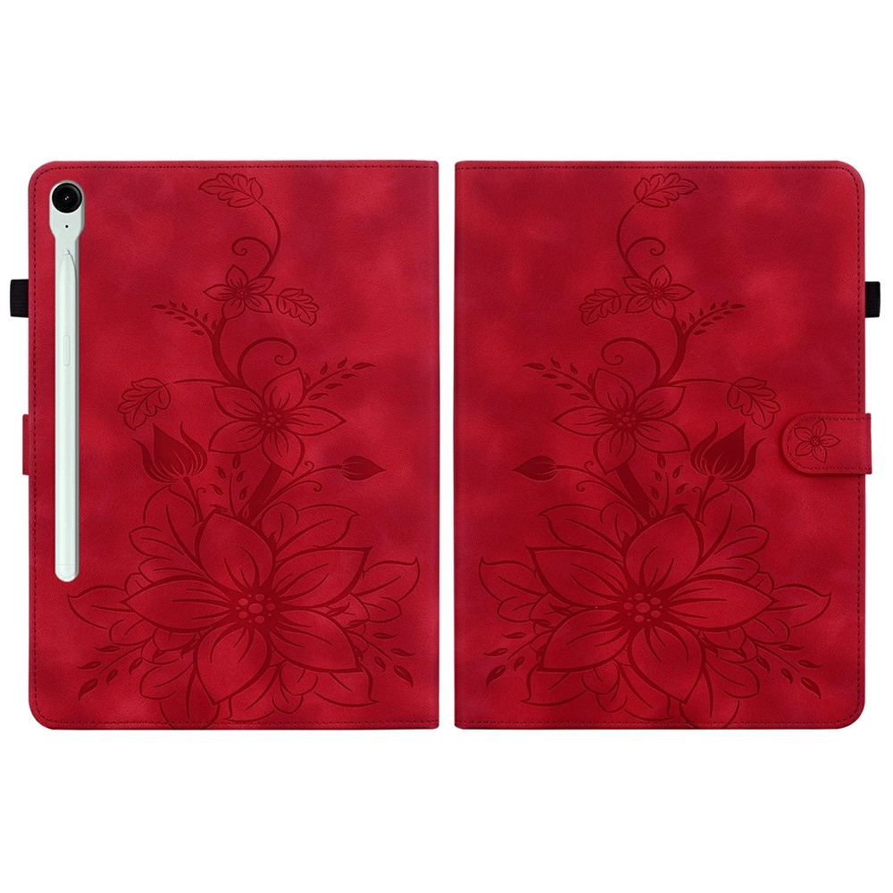 Flowers zavírací pouzdro na Samsung Galaxy Tab S11 - červené