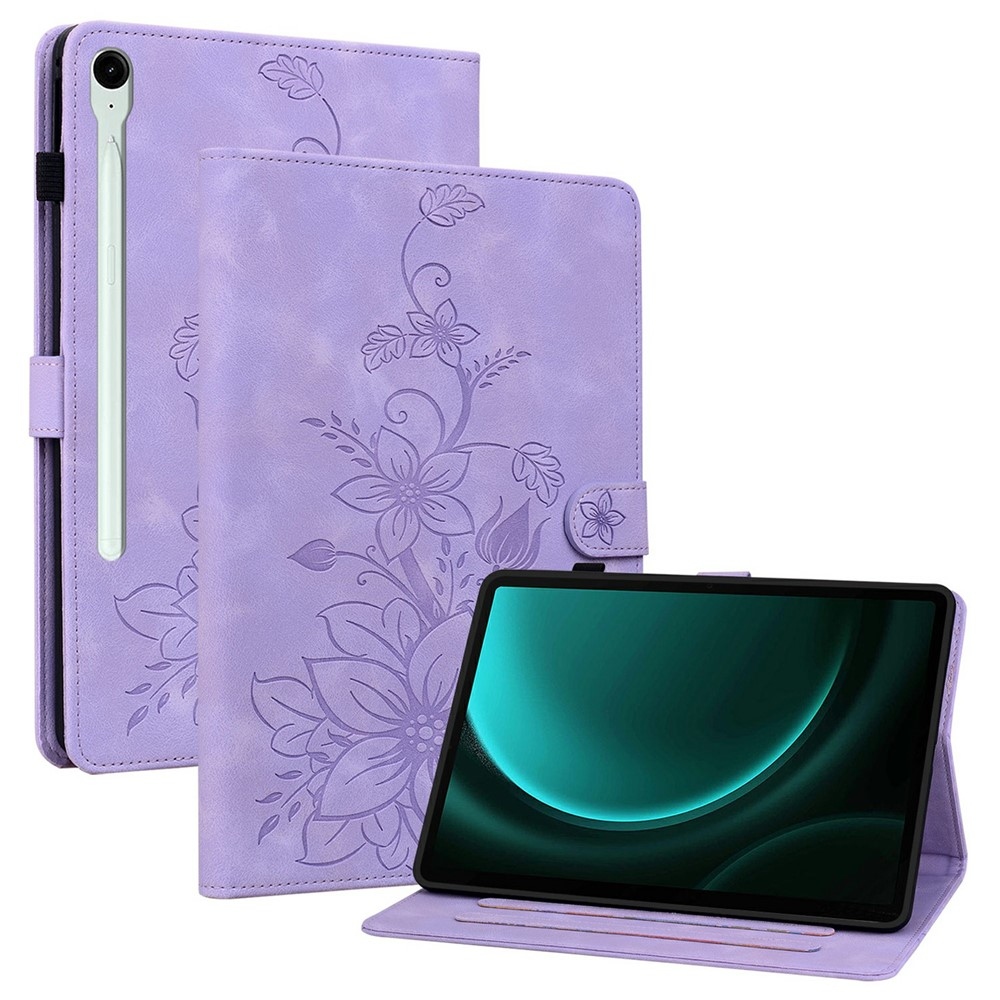 Flowers zavírací pouzdro na Samsung Galaxy Tab S11 - fialové