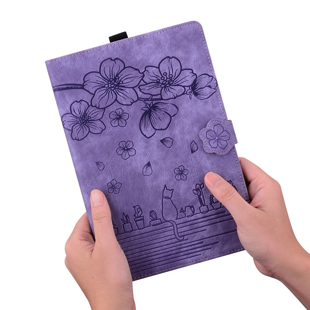 Flowers zavírací pouzdro na Samsung Galaxy Tab S11 Ultra - fialové