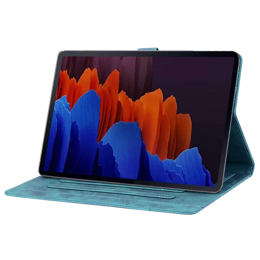 Flowers zavírací pouzdro na Samsung Galaxy Tab S11 Ultra - modrozelené