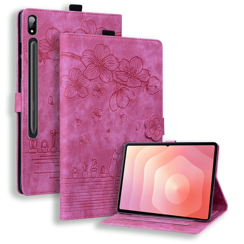 Flowers zavírací pouzdro na Samsung Galaxy Tab S11 Ultra - rose