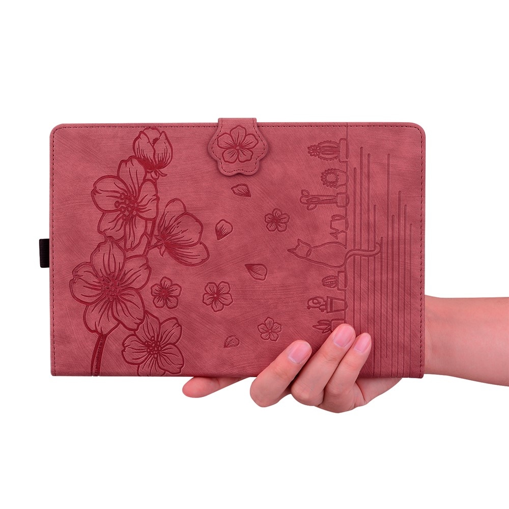 Flowers zavírací pouzdro na Samsung Galaxy Tab S12 Ultra/S11 Ultra/S10 Ultra - červené