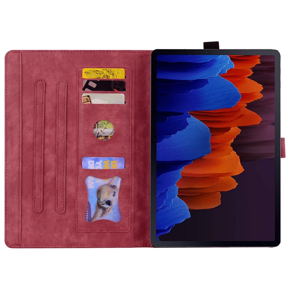 Flowers zavírací pouzdro na Samsung Galaxy Tab S12 Ultra/S11 Ultra/S10 Ultra - červené