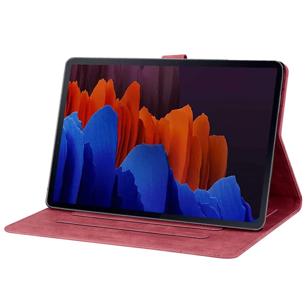 Flowers zavírací pouzdro na Samsung Galaxy Tab S12 Ultra/S11 Ultra/S10 Ultra - červené