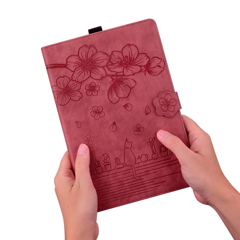 Flowers zavírací pouzdro na Samsung Galaxy Tab S12 Ultra/S11 Ultra/S10 Ultra - červené