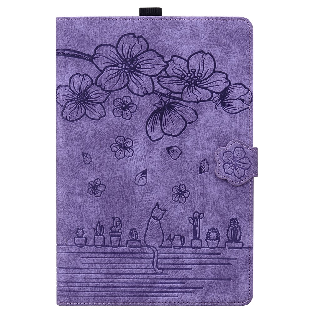 Flowers zavírací pouzdro na Samsung Galaxy Tab S12 Ultra/S11 Ultra/S10 Ultra - fialové