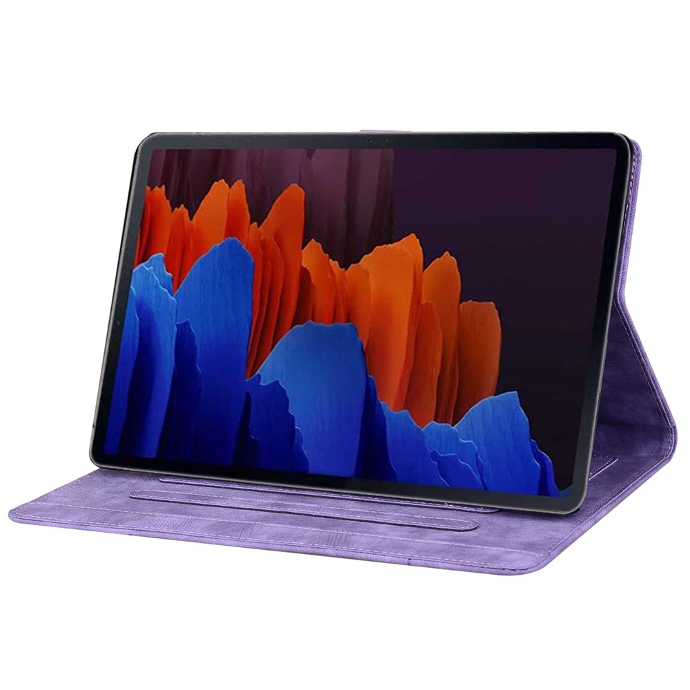 Flowers zavírací pouzdro na Samsung Galaxy Tab S12 Ultra/S11 Ultra/S10 Ultra - fialové