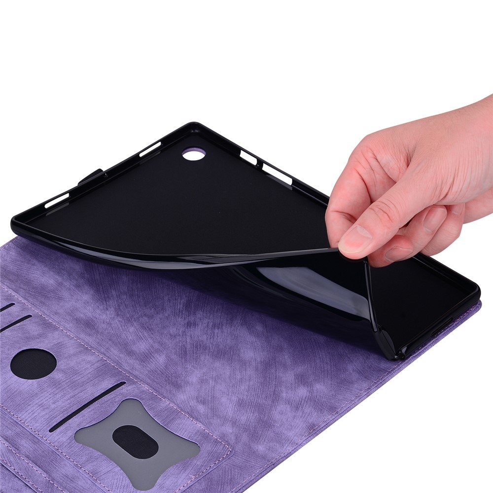 Flowers zavírací pouzdro na Samsung Galaxy Tab S12 Ultra/S11 Ultra/S10 Ultra - fialové