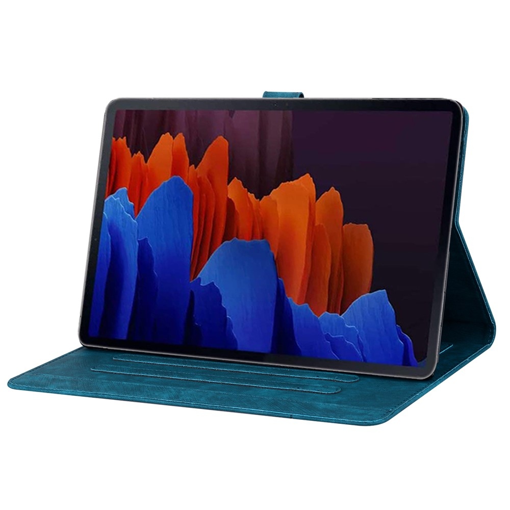 Flowers zavírací pouzdro na Samsung Galaxy Tab S12 Ultra/S11 Ultra/S10 Ultra - modré