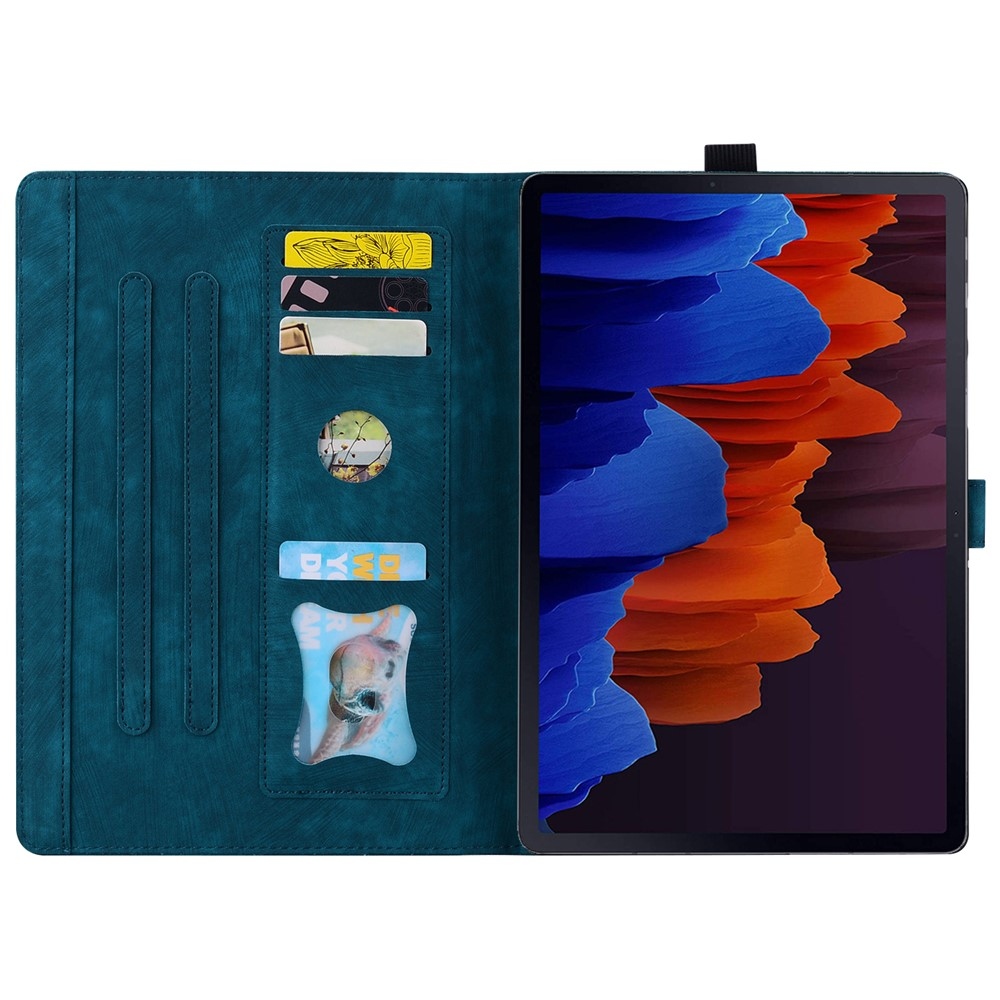 Flowers zavírací pouzdro na Samsung Galaxy Tab S12 Ultra/S11 Ultra/S10 Ultra - modré