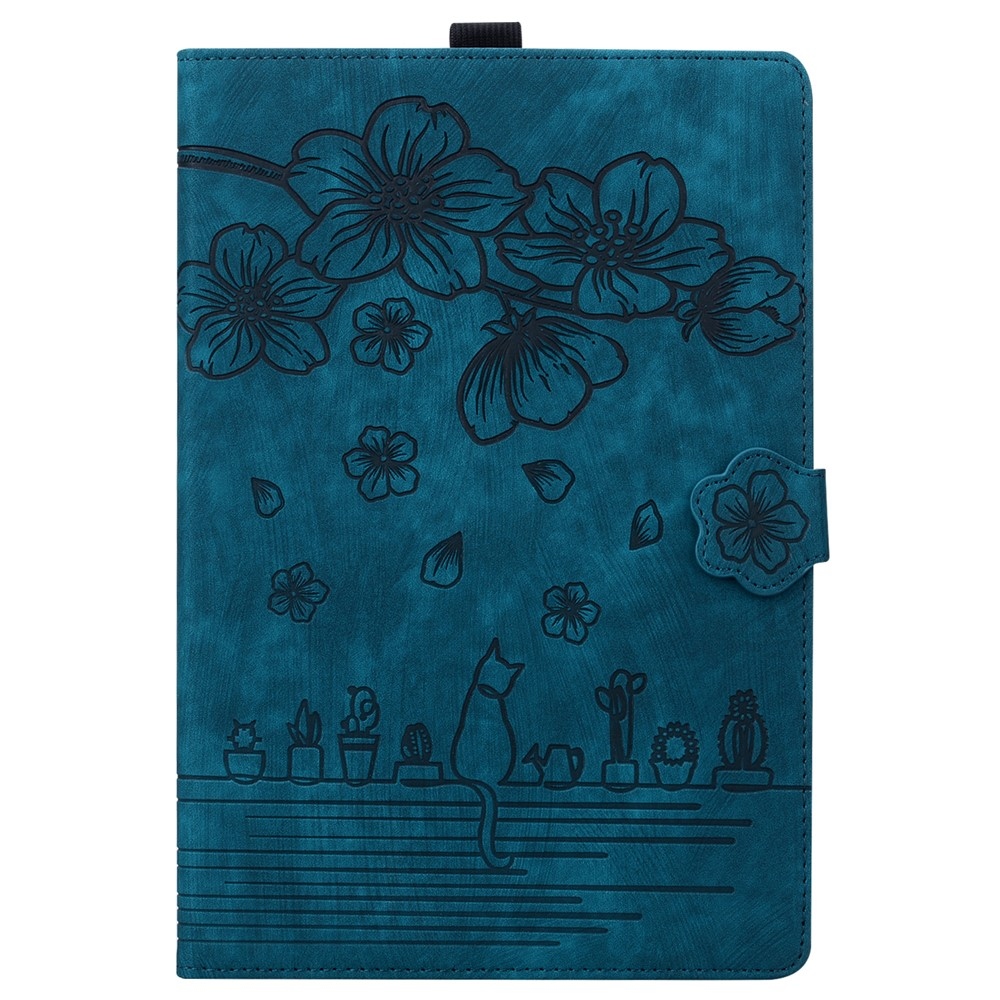 Flowers zavírací pouzdro na Samsung Galaxy Tab S12 Ultra/S11 Ultra/S10 Ultra - modré