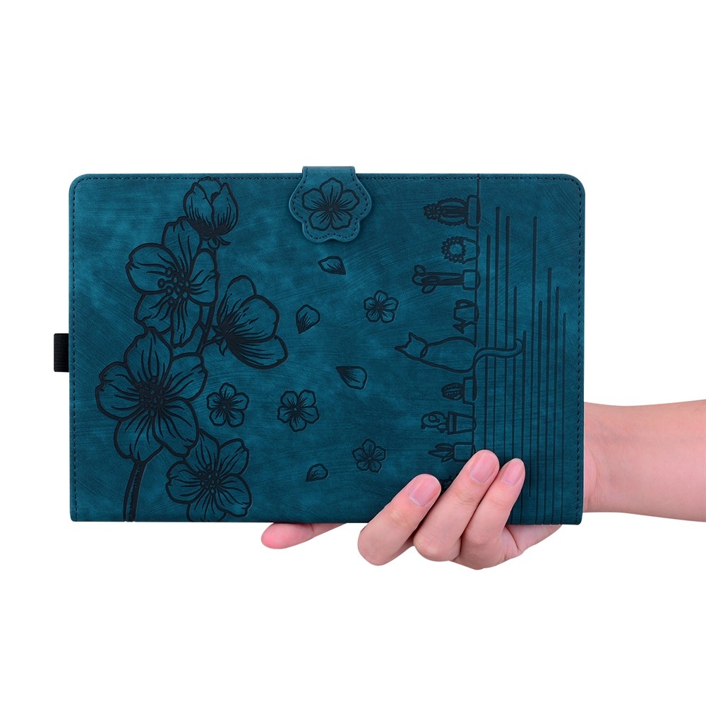 Flowers zavírací pouzdro na Samsung Galaxy Tab S12 Ultra/S11 Ultra/S10 Ultra - modré
