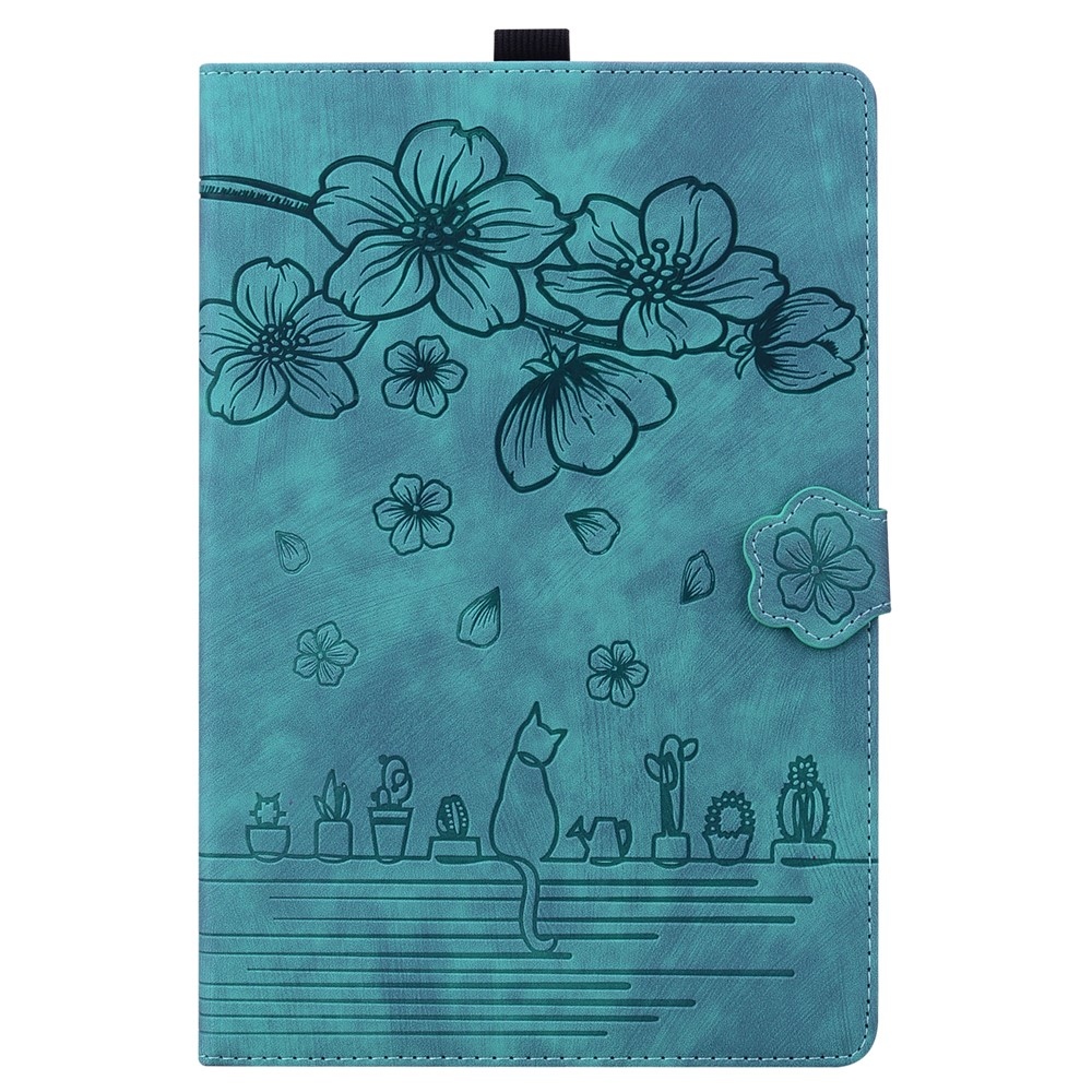 Flowers zavírací pouzdro na Samsung Galaxy Tab S12 Ultra/S11 Ultra/S10 Ultra - zelené