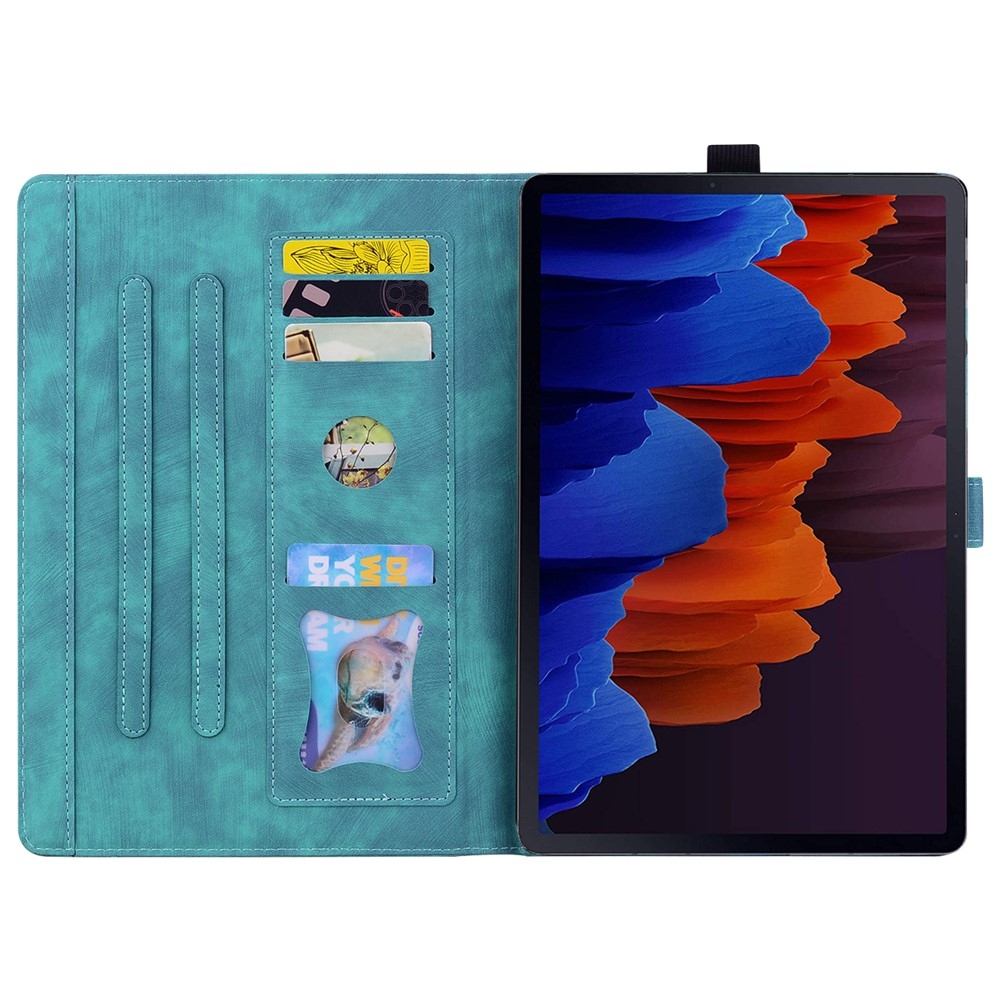 Flowers zavírací pouzdro na Samsung Galaxy Tab S12 Ultra/S11 Ultra/S10 Ultra - zelené